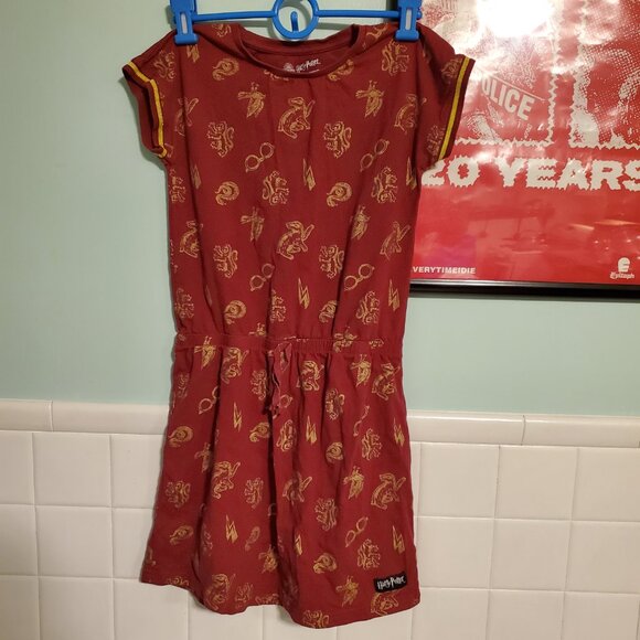 Harry Potter Wizarding World Gryffindor Red Gold Girls Dress Size 11/12 - Picture 3 of 8